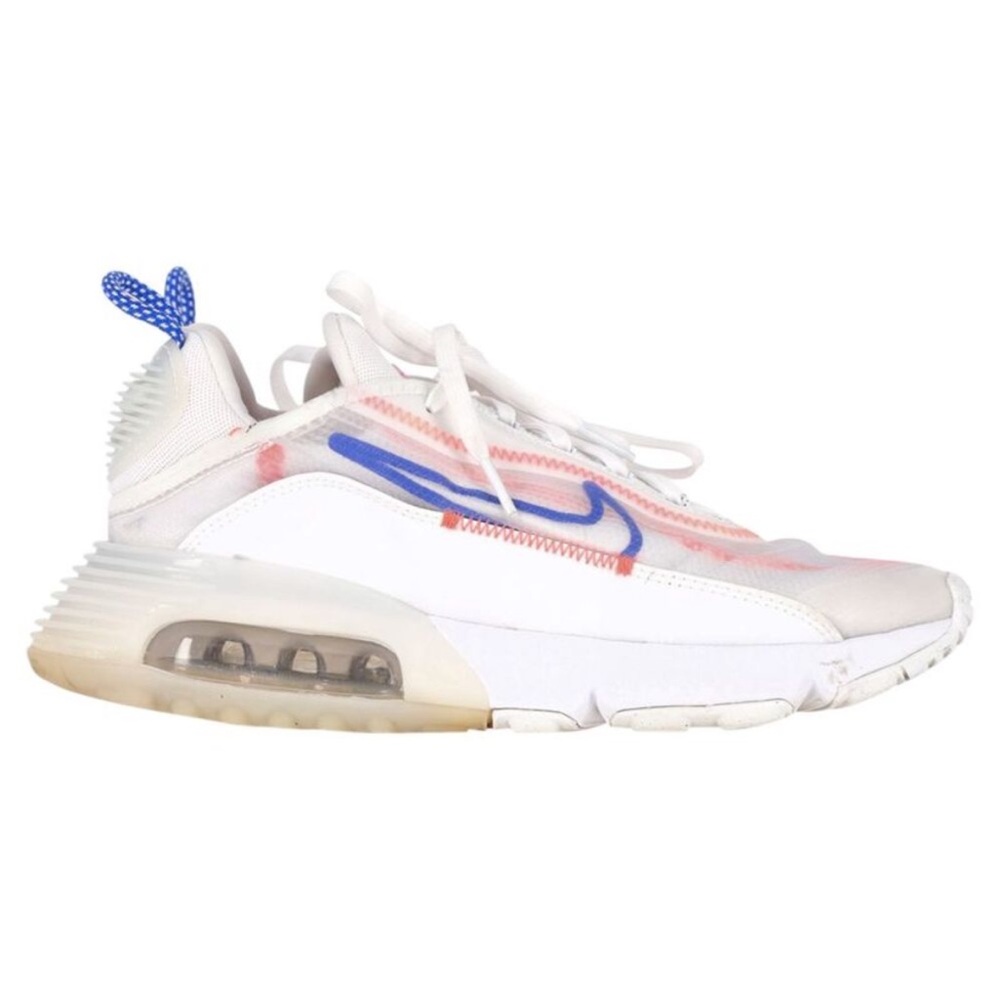 Nike Air Max 2090 sneaker in white racer blue flash and crimson, Size: 8